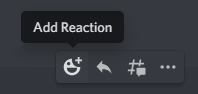 Screenshot of Discord React icon