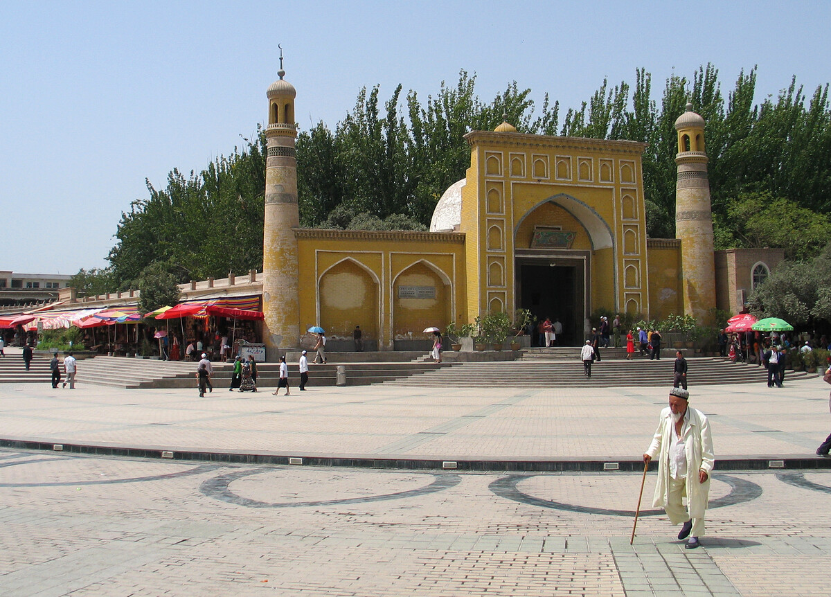 The Id-Kah Mosque in Kashgar.