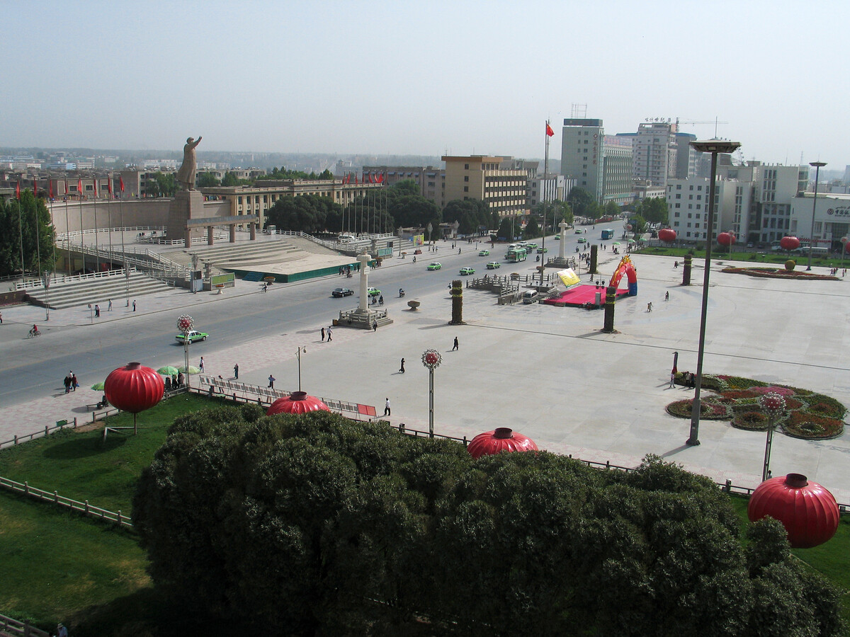 The main square in Kashgar City.