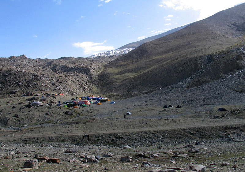 A view of the Muztagh-Ata basecamp