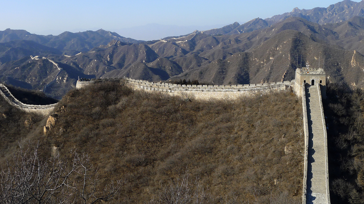 The top section of the Shuiguan Great Wall