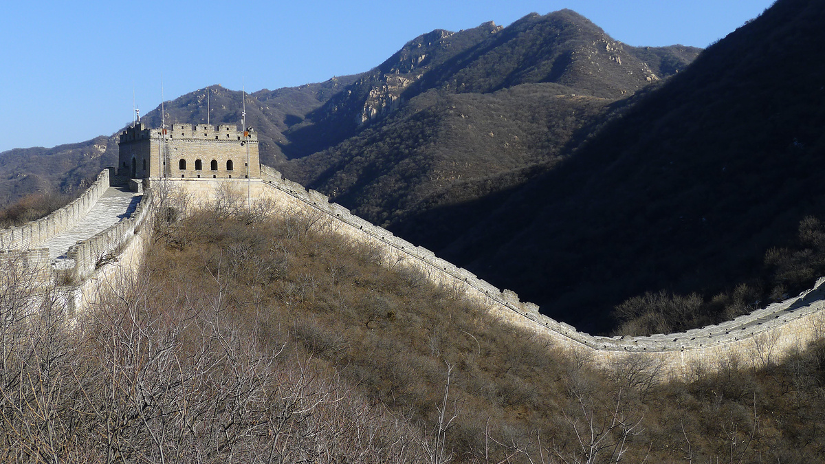 The last tower of the southeast section of the Shuiguan Great Wall.