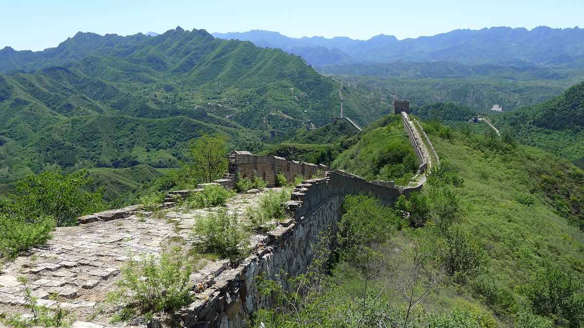 Views of Simatai from the eastern end of the Great Wall at Jinshanling.