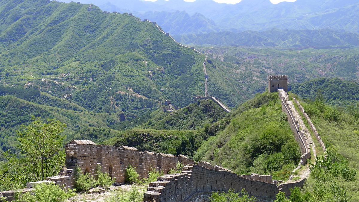 Views of Simatai from the eastern end of the Great Wall at Jinshanling.
