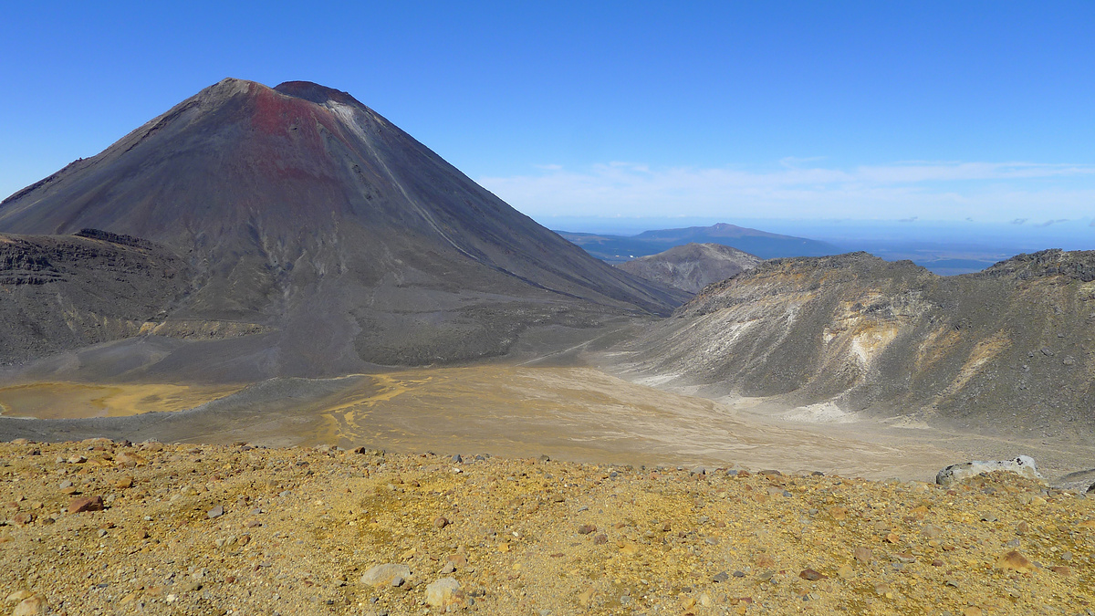 Views of Tongariro South Crater.