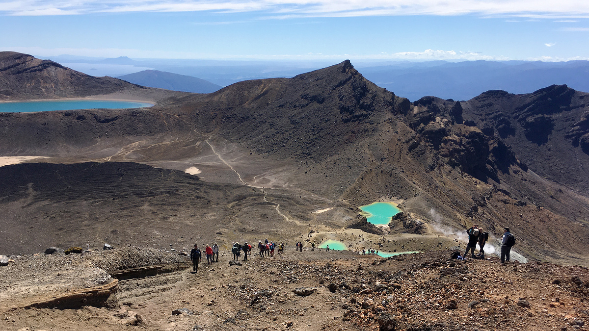 Emerald Lakes and Blue Lake, Tongariro Alpine Crossing