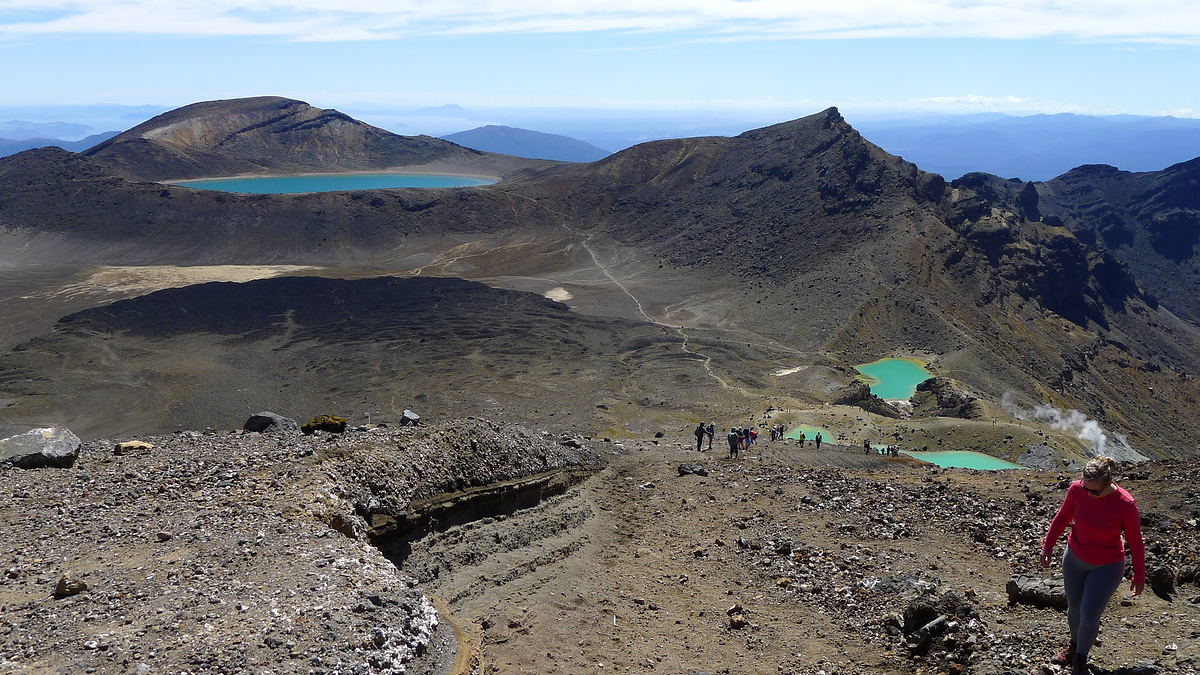 Emerald Lakes and Blue Lake, Tongariro Alpine Crossing