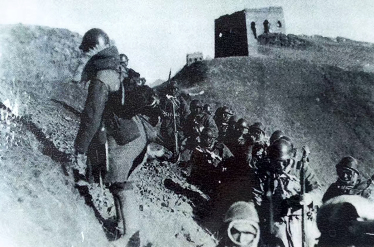 Soldiers gathered near the General’s Tower.