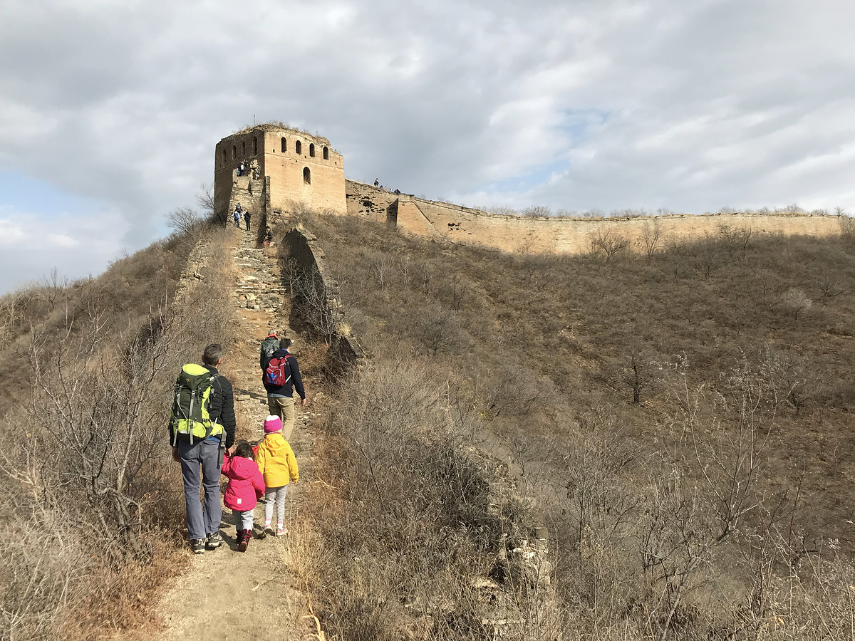 Hiking up to the large tower