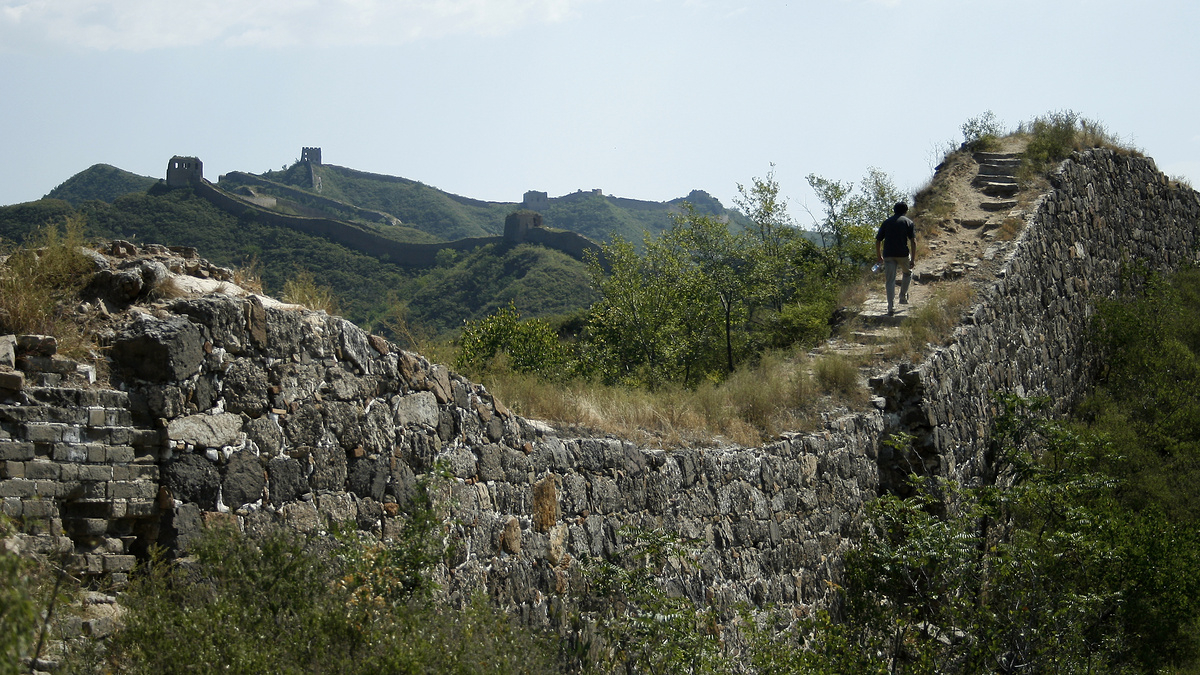 Starting the hike up to the top section at Gubeikou