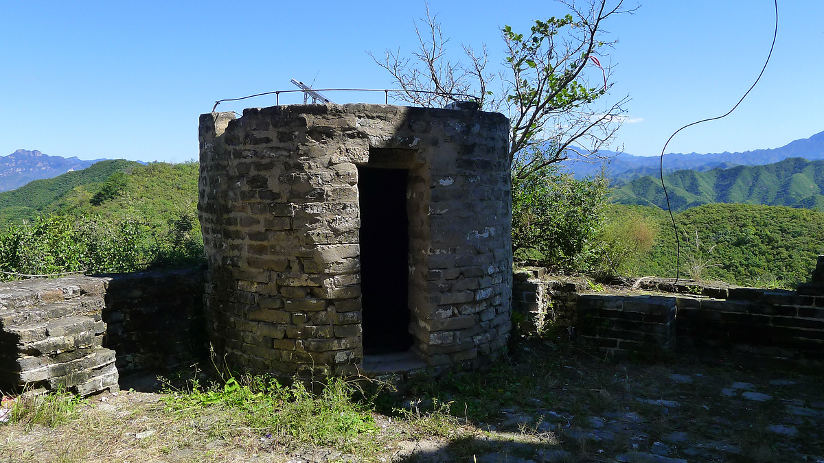 A 1930s pillbox inside 24-Eyes Tower.