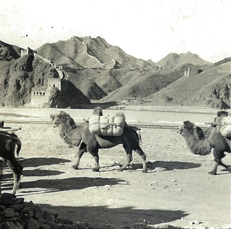 Historical photo of the Sister Towers at Gubeikou