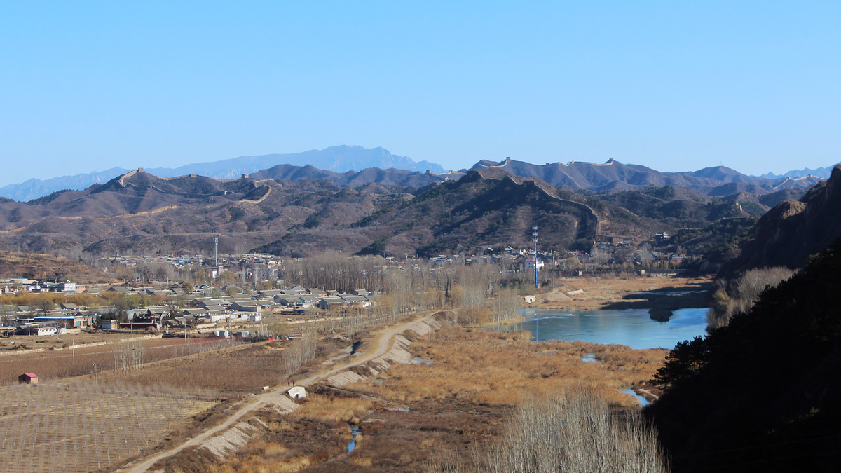 View of the Gubeikou Great Wall.