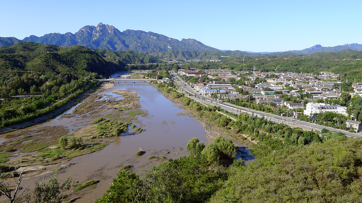 View of the Chao River from Dahua Tower, Gubeikou