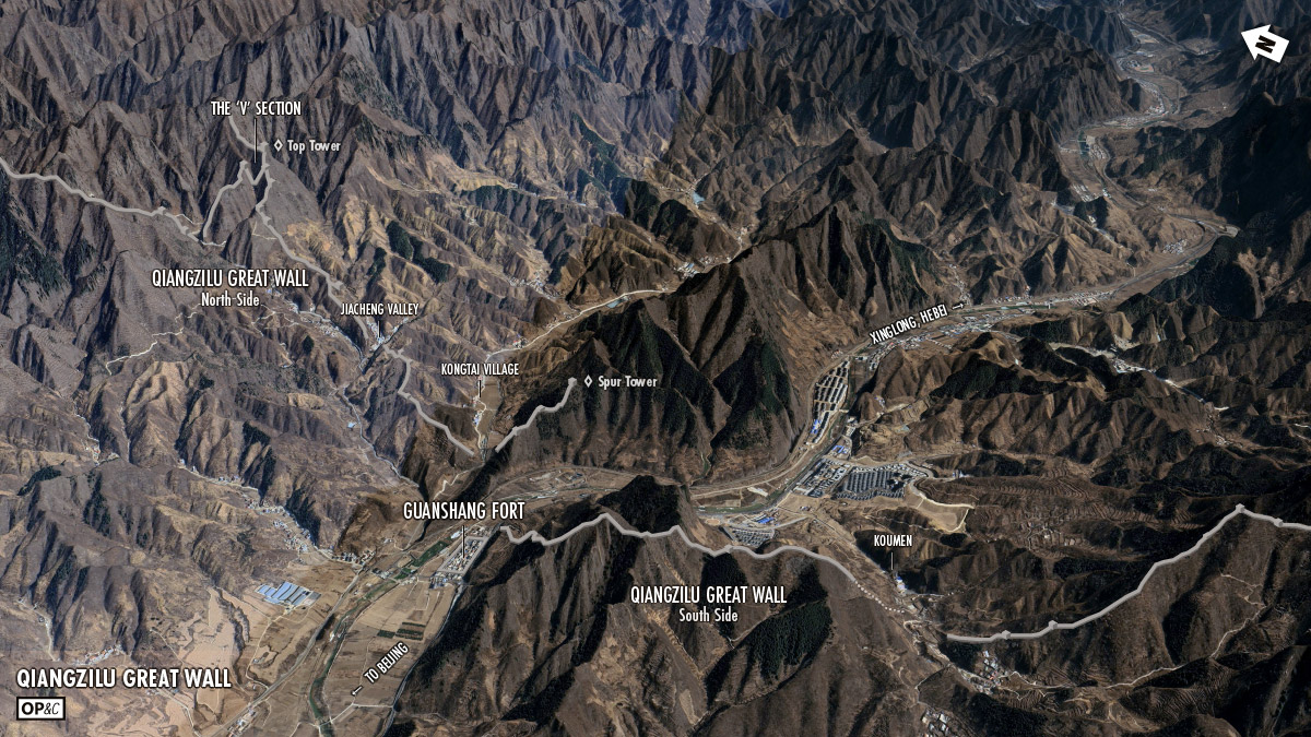 A map that shows an overview of the Qiangzilu area
