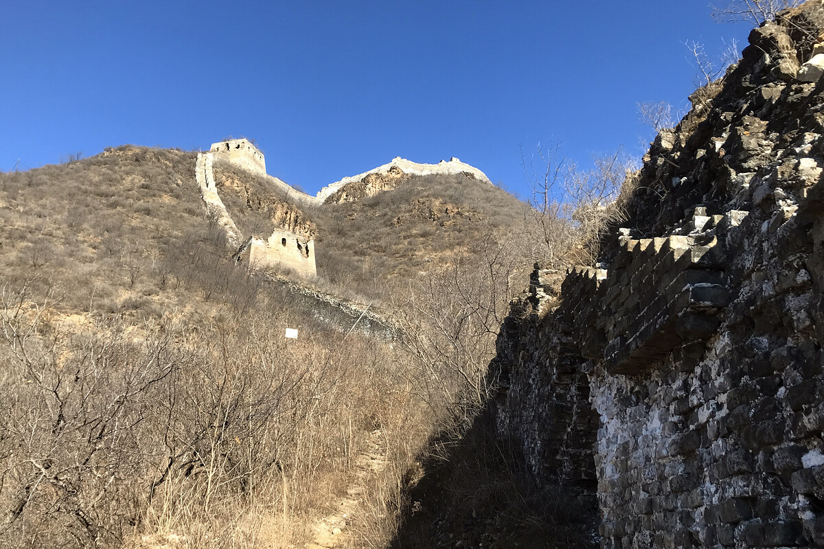 Great Wall and towers on a hill