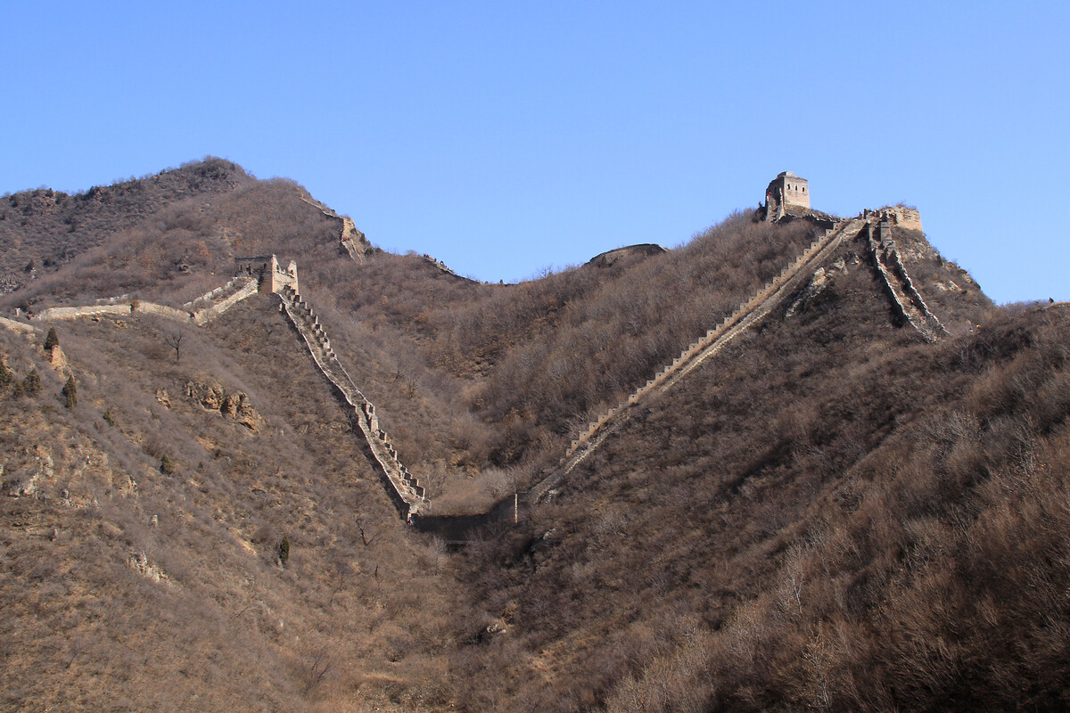 V-shaped section of Great Wall at Qiangzilu.