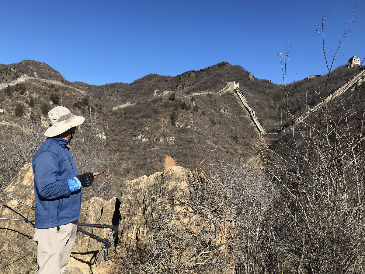V-shaped section of Great Wall at Qiangzilu.