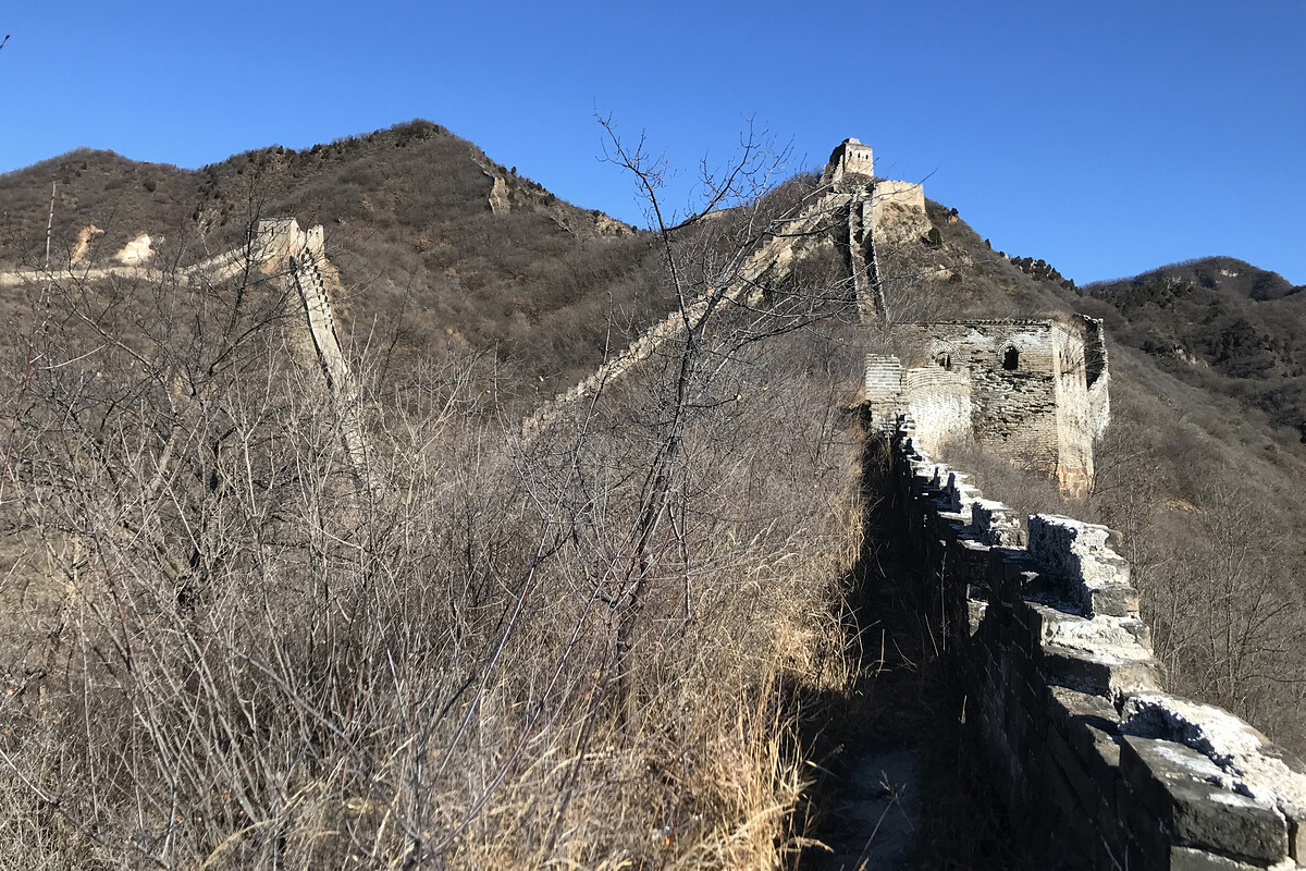 V-shaped section of Great Wall at Qiangzilu.