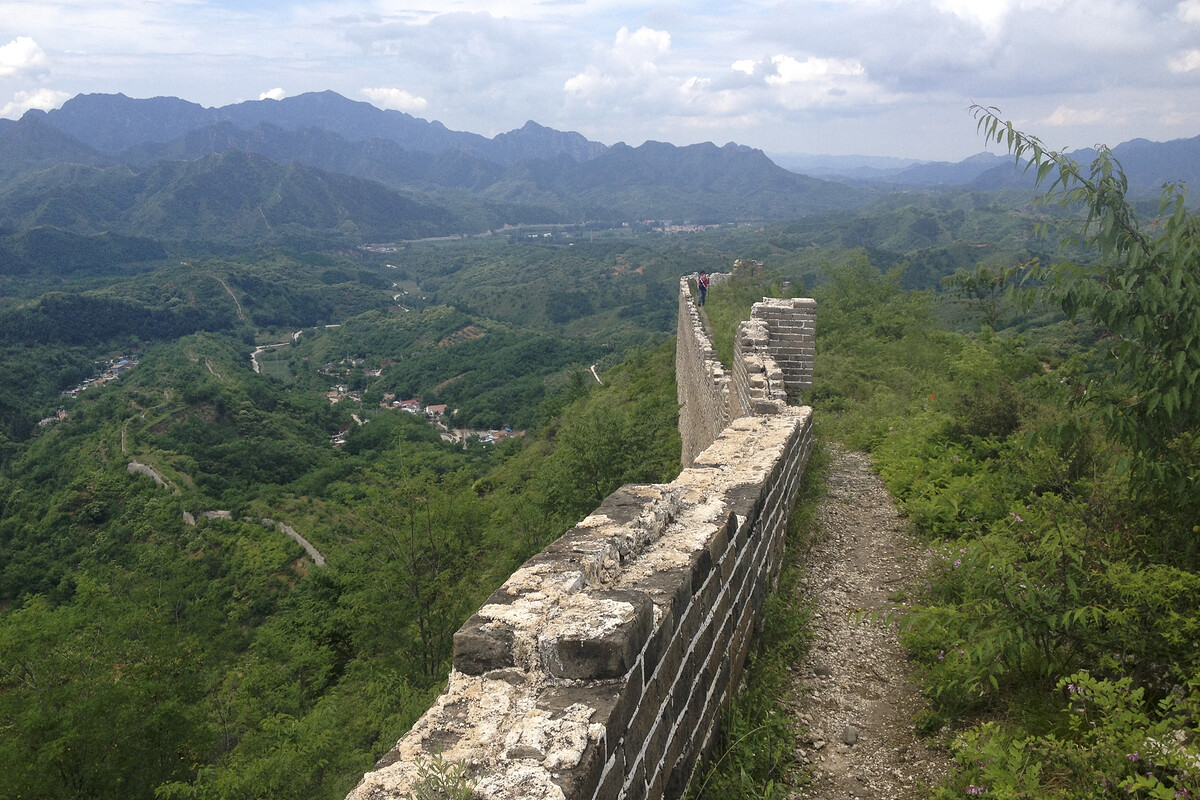 Great Wall battlements with a valley below