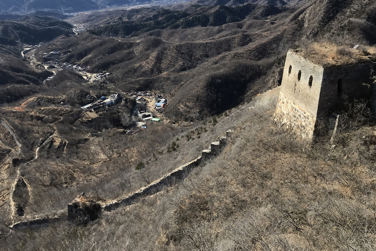 Great Wall tower on a rise