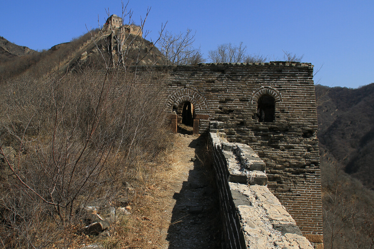 Great Wall tower with arched entry and window