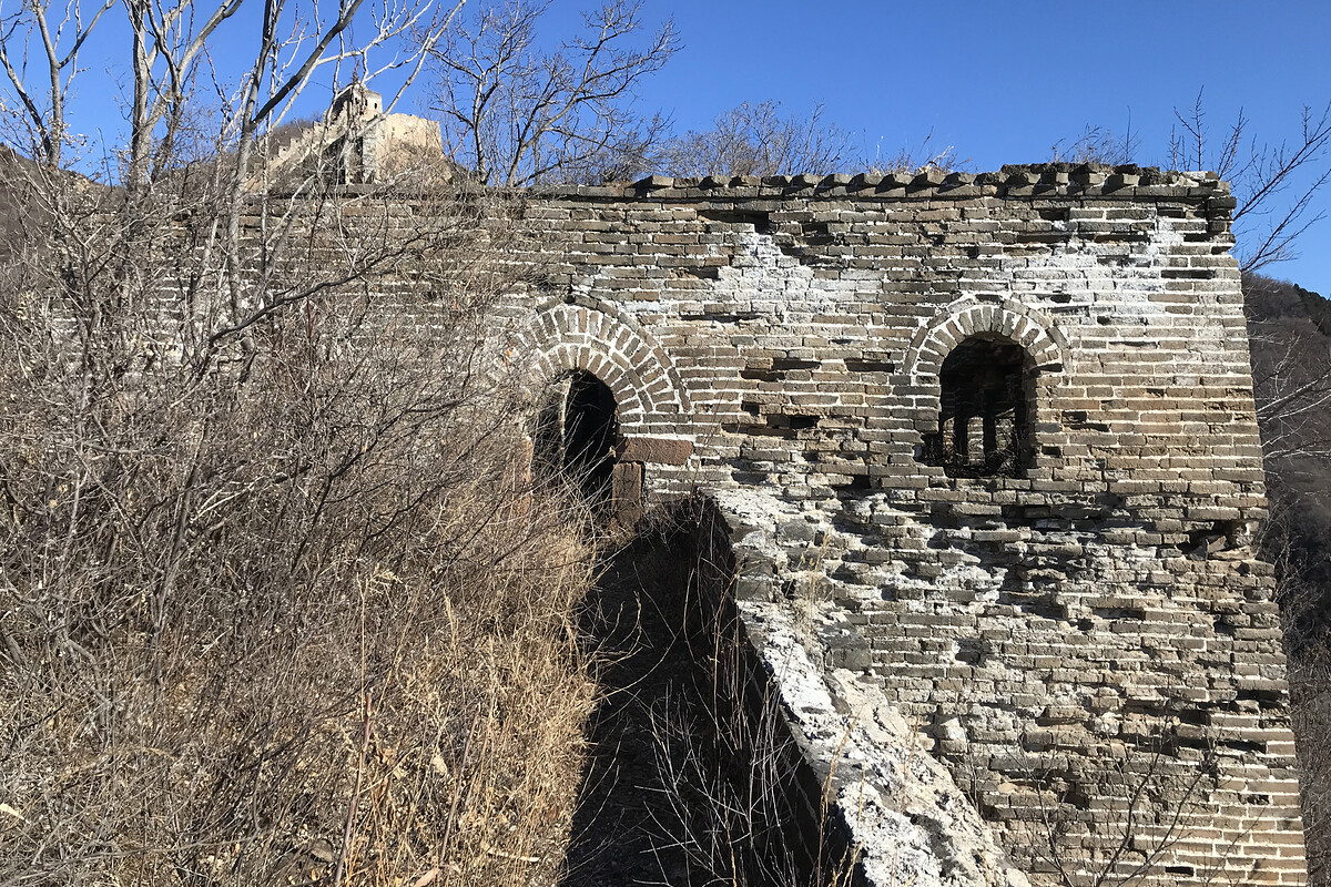 Great Wall tower with arched entry and window