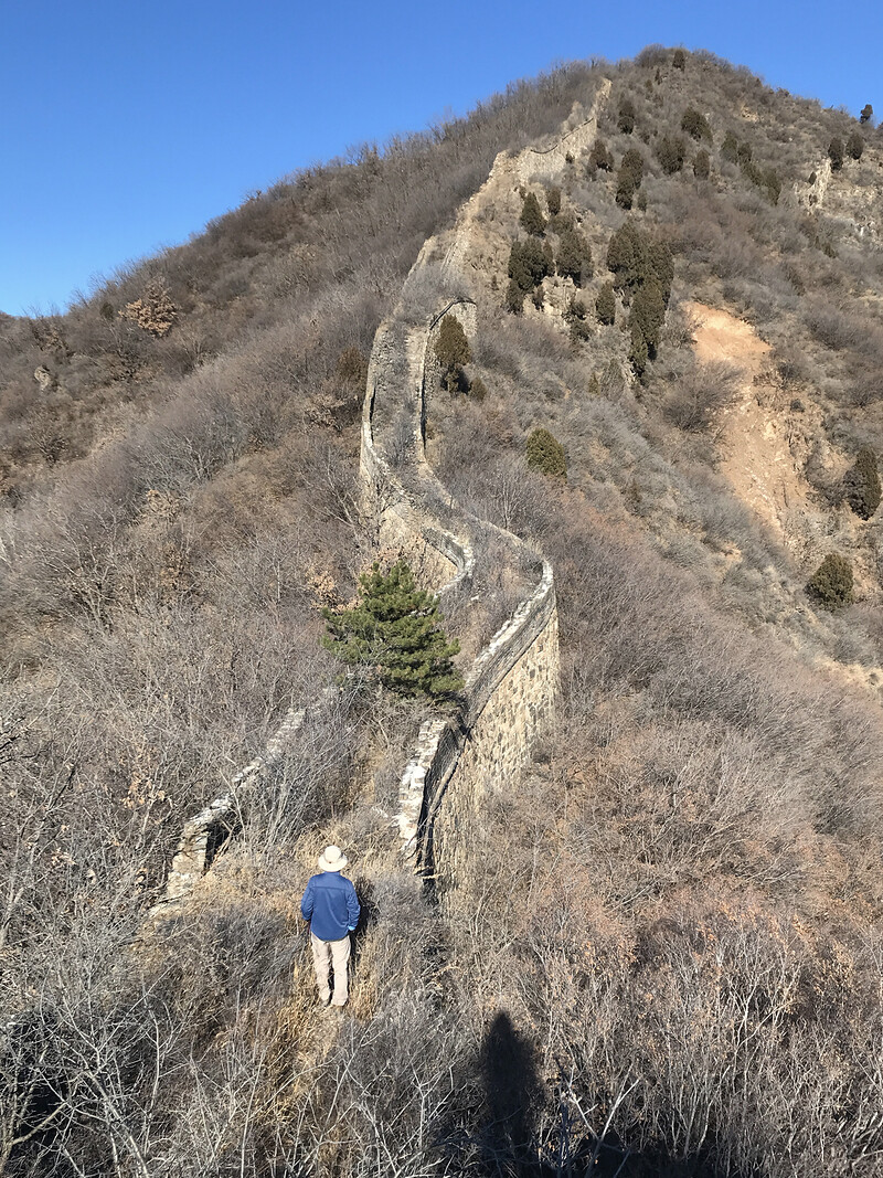 Great Wall ascending to a peak