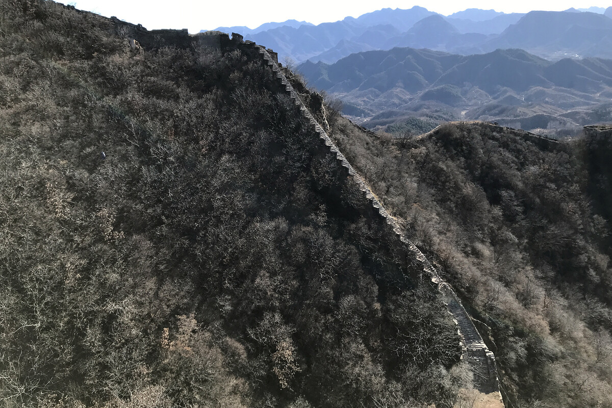 Great Wall ascending a steep ridge